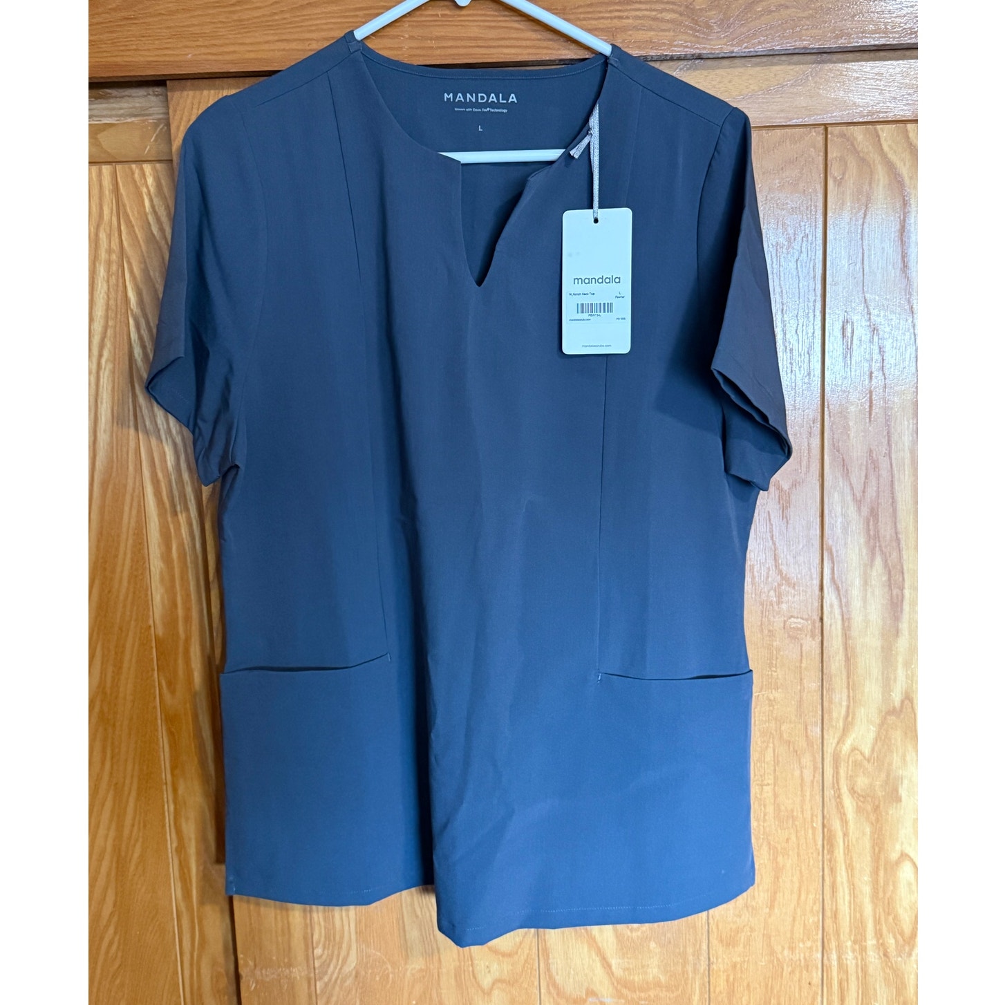 Mandala Scrubs Notch Neck Scrub Top - Dark Harbor (Size L) — image 2 of 8